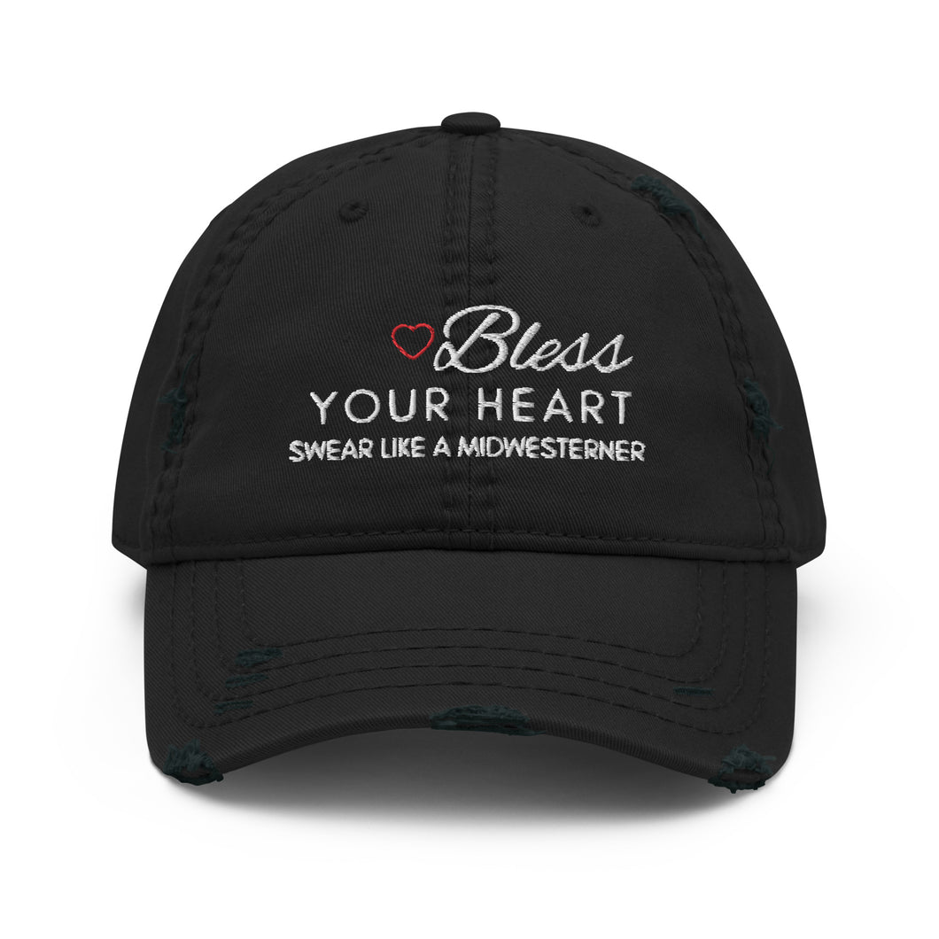 Distressed Dad Hat - Bless Your Heart